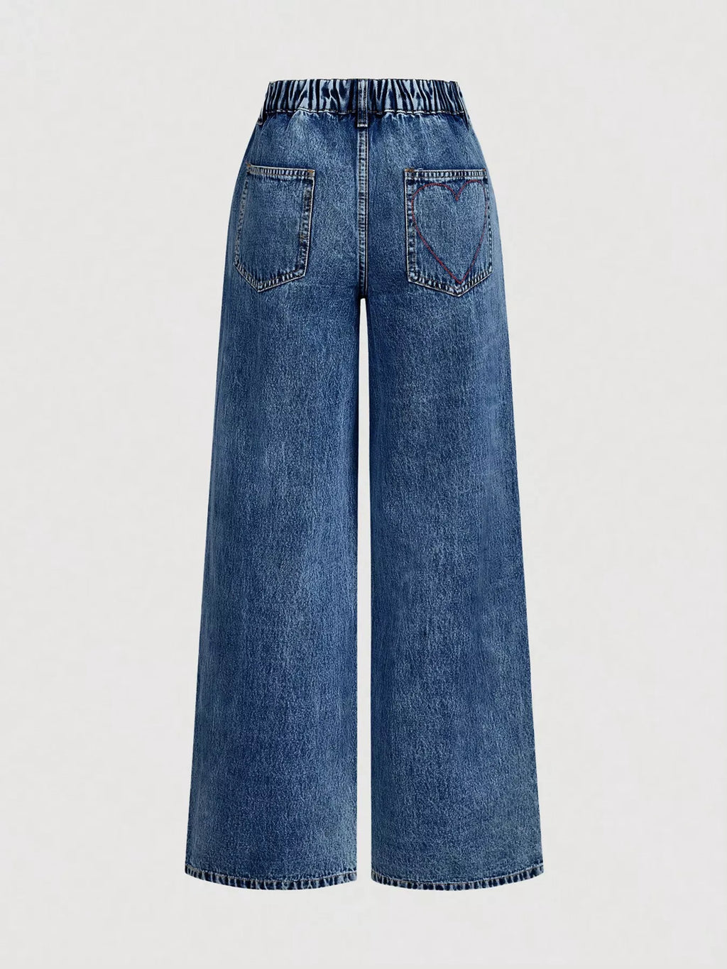 Embroidered Heart Wide-Leg Jeans — product image 2
