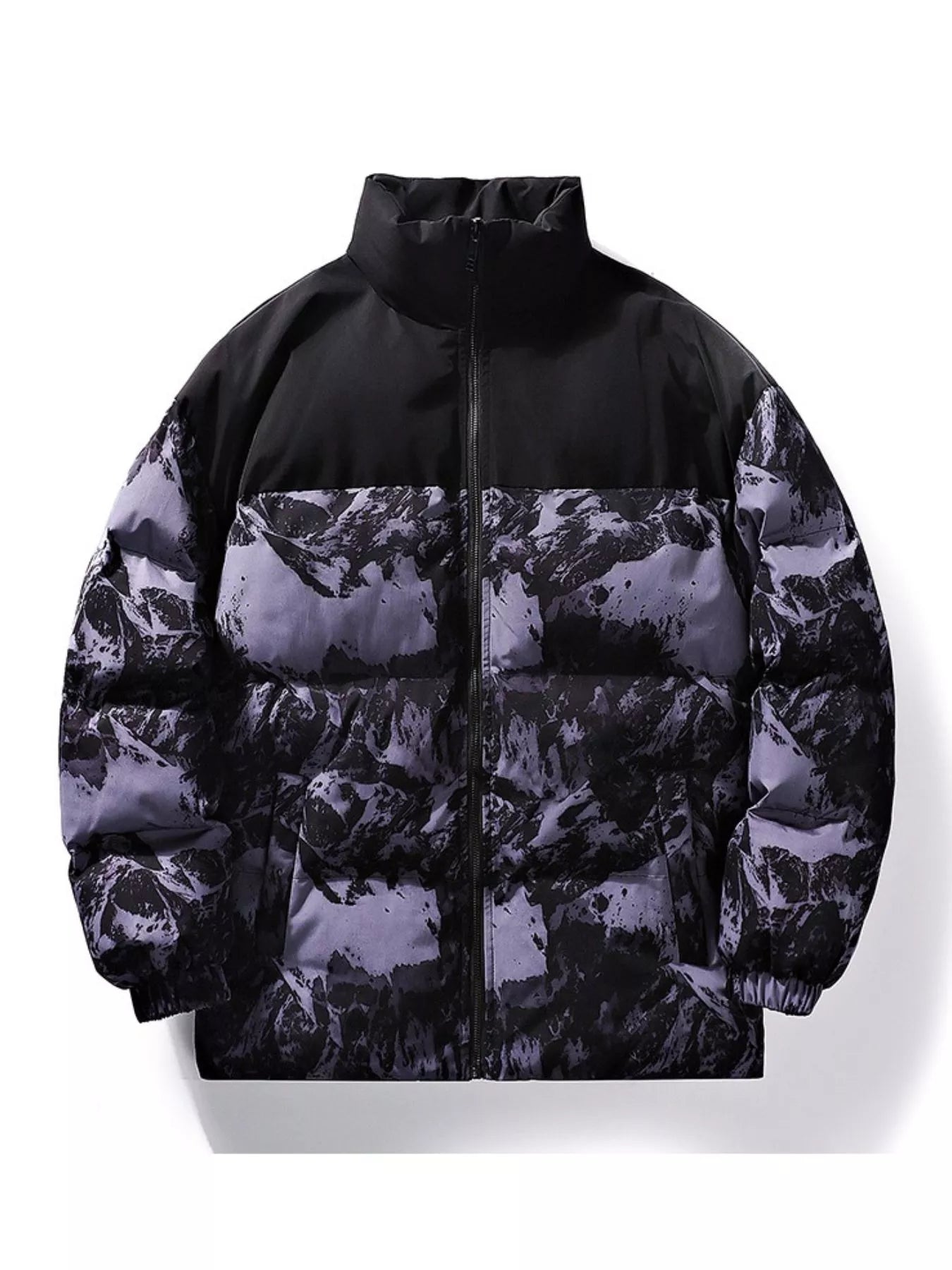 Men's Printed Padded Winter Coat — Plus Size — product image 5