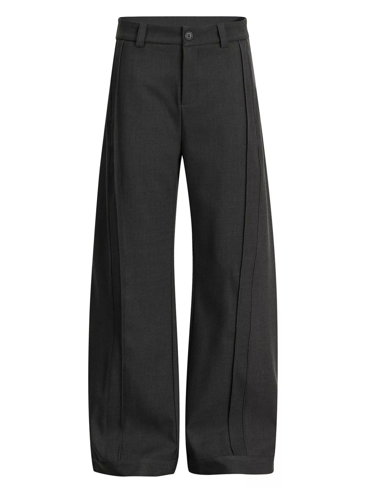 Men's wide-legged pleated pants