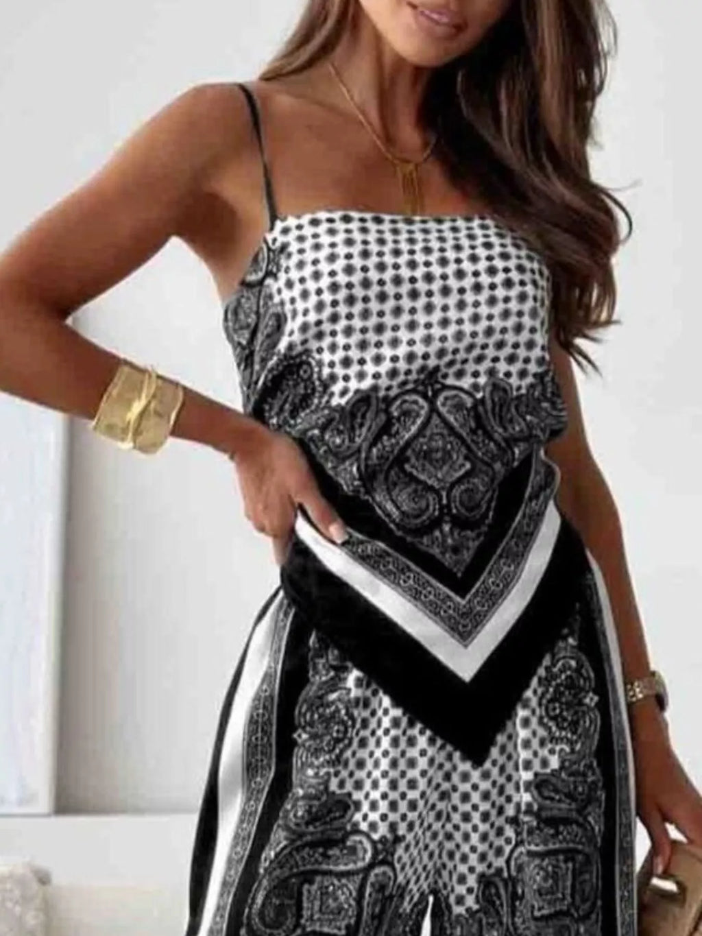 Printed Cami and Wide Leg Pants Set — product image 15