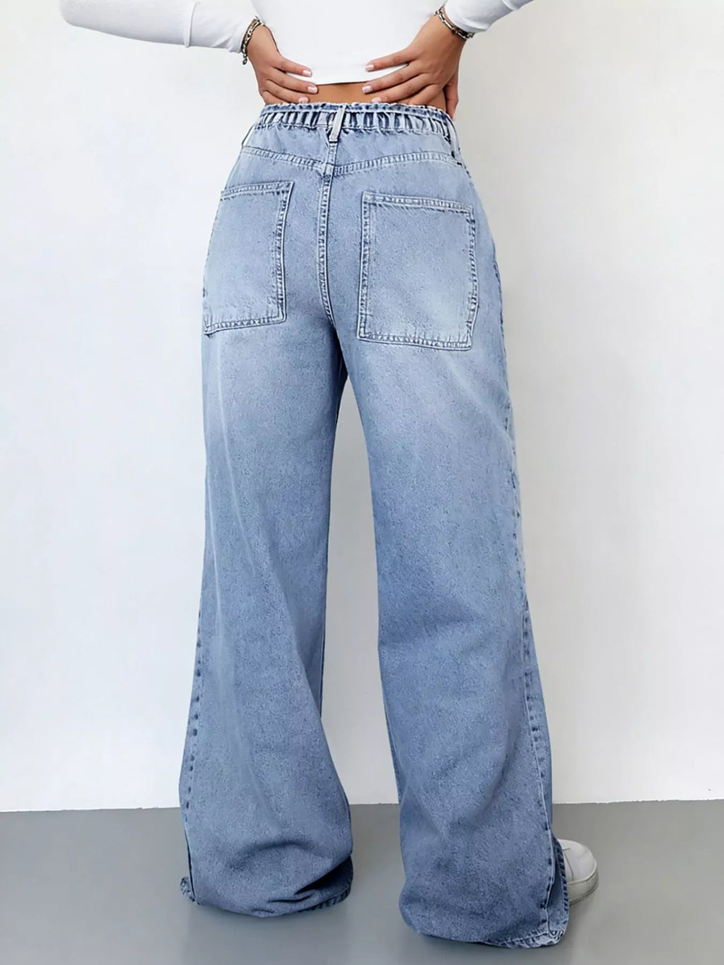 Wash Wide Leg Cargo Jeans — product image 4