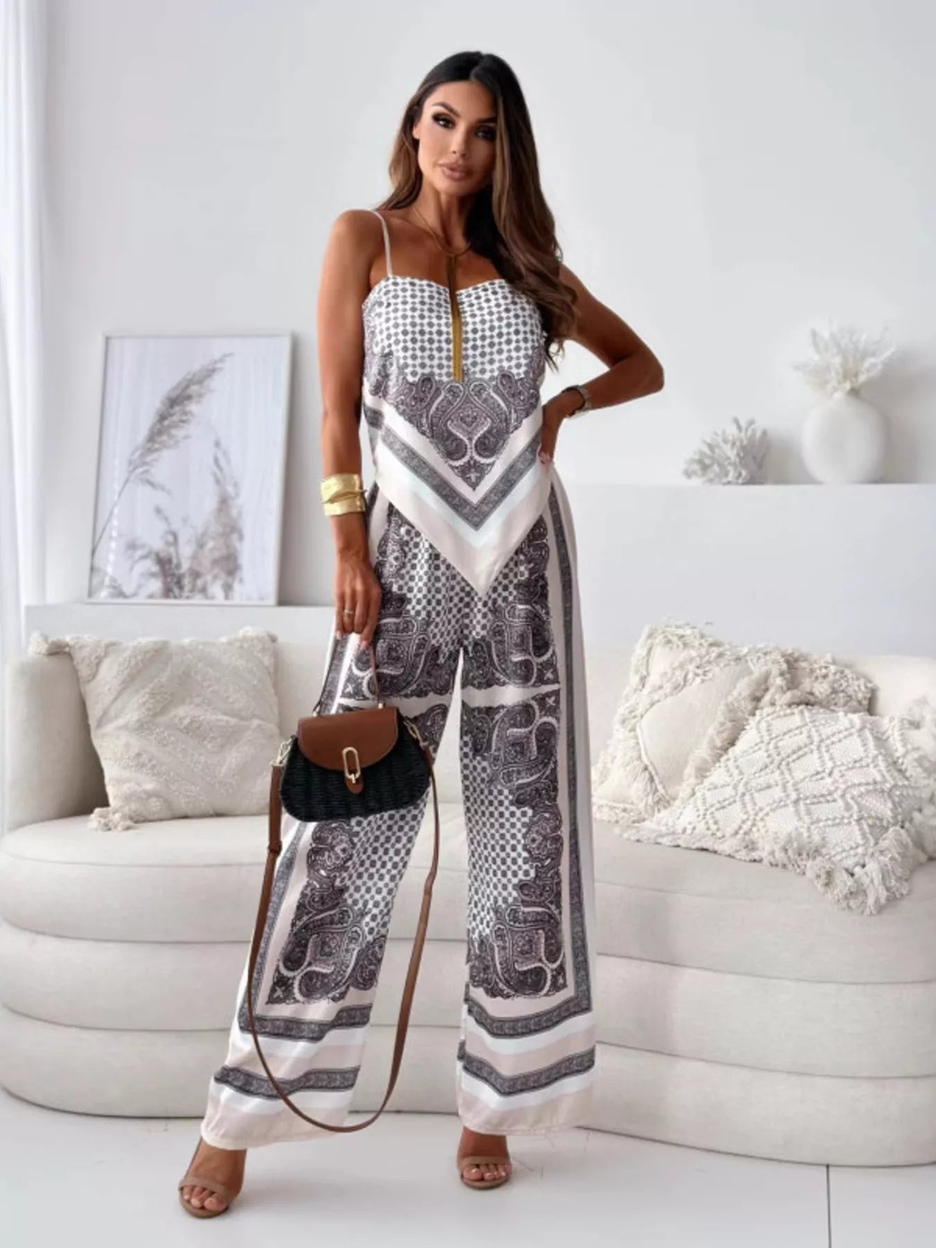 Printed Cami and Wide Leg Pants Set — product image 10