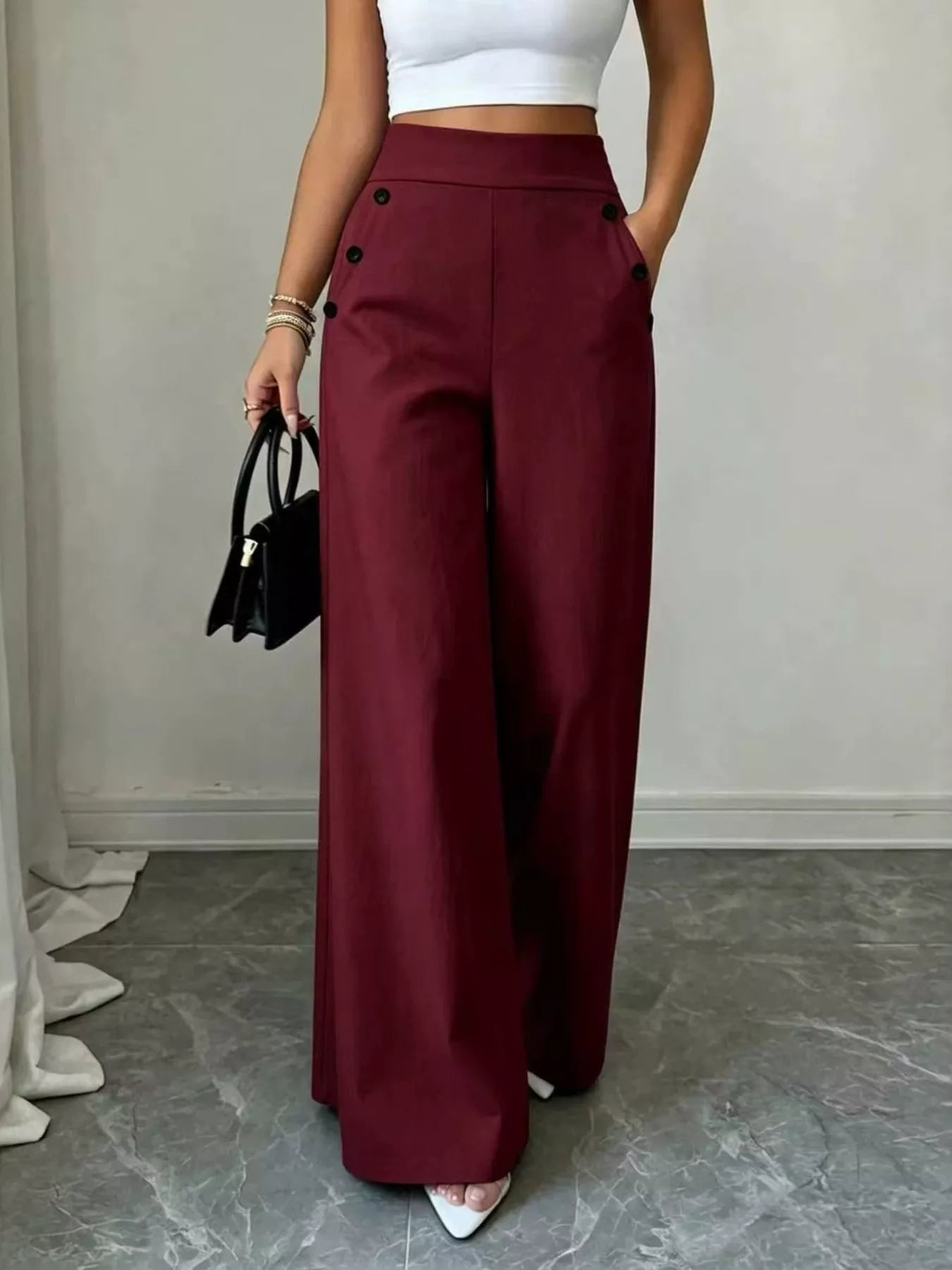 High-Waisted Wide-Leg Pants — product image 7