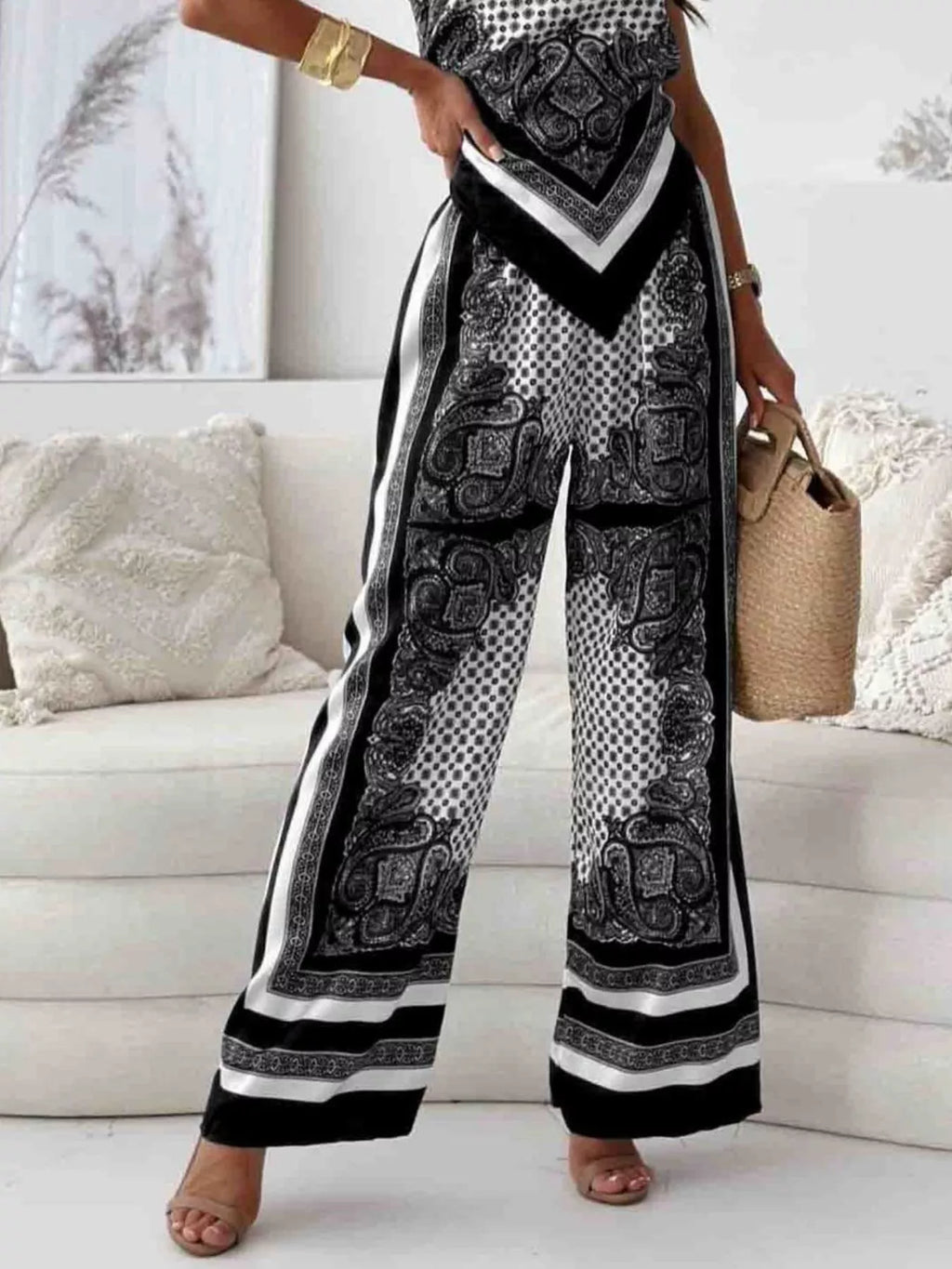 Printed Cami and Wide Leg Pants Set — product image 16
