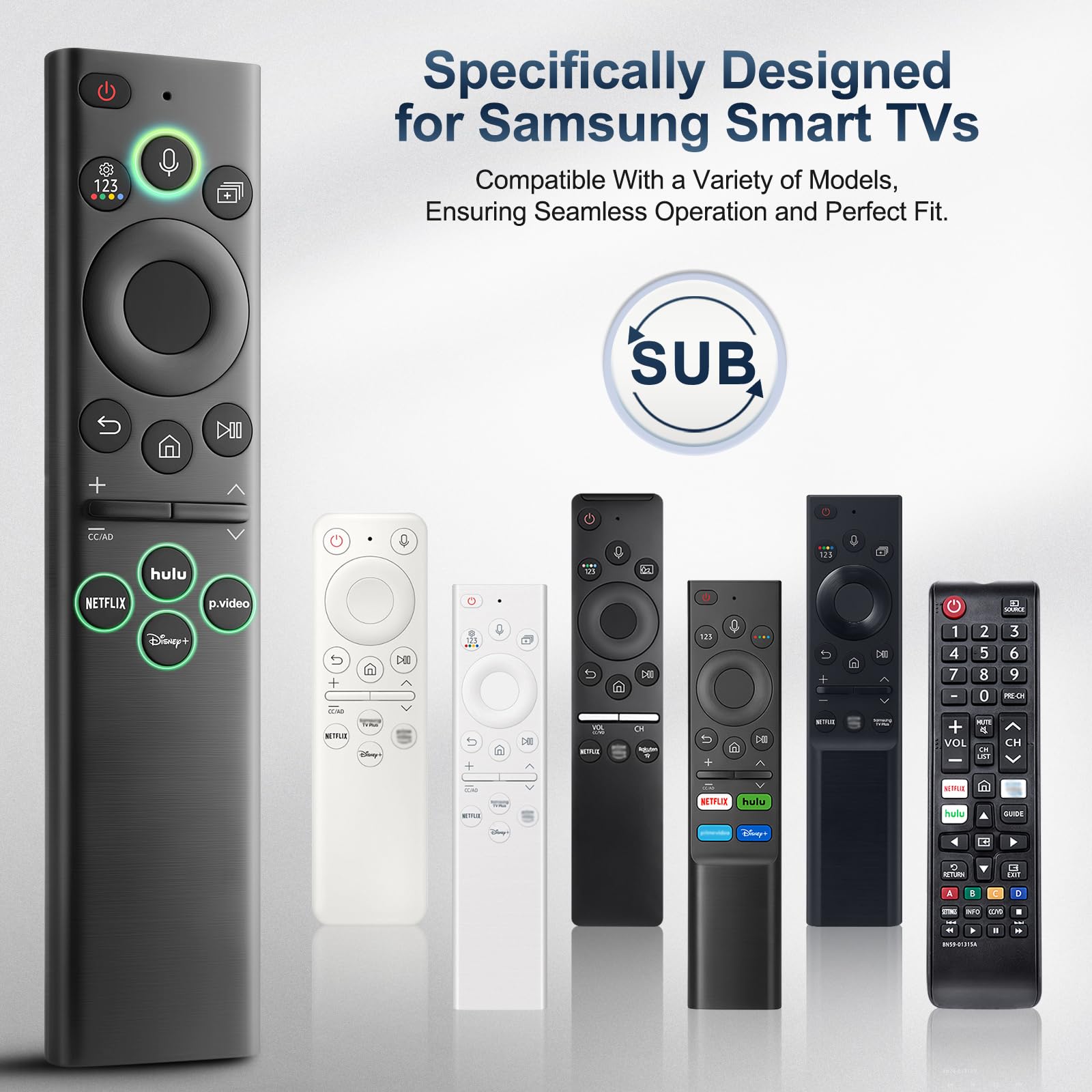 Replacement TV Remote Control — Roku, TCL, Onn, Samsung & LG — product image 54