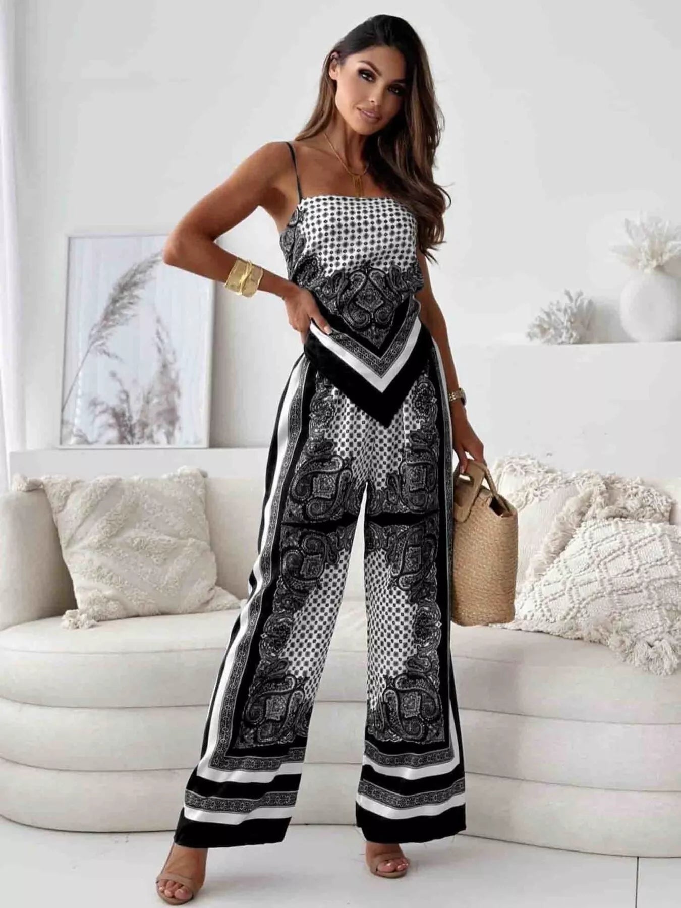 Printed Cami and Wide Leg Pants Set — product image 14