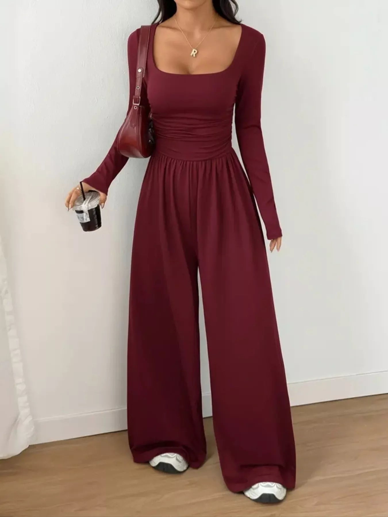 Scoop Neck Wide Leg Jumpsuit — product image 5