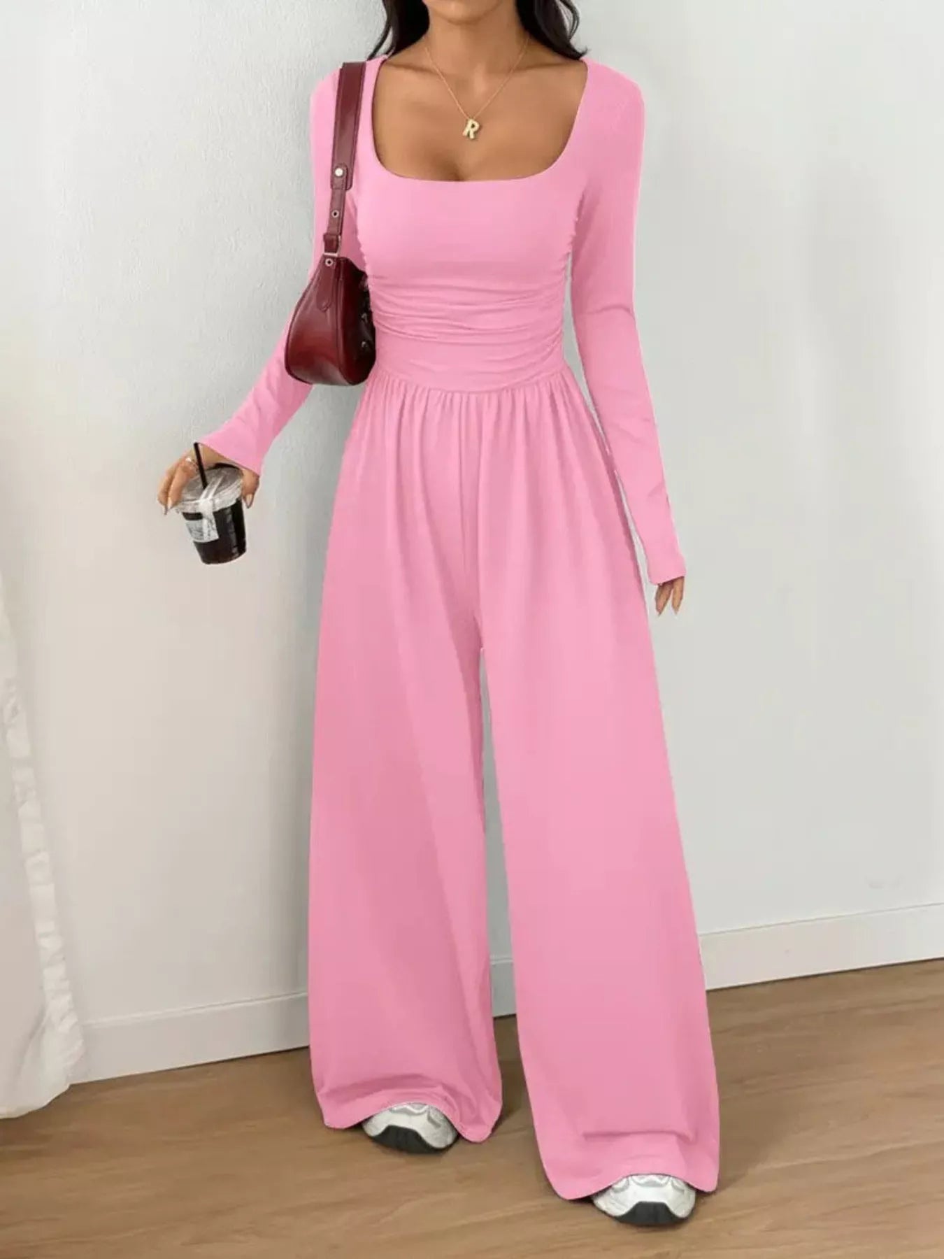 Scoop Neck Wide Leg Jumpsuit — product image 12