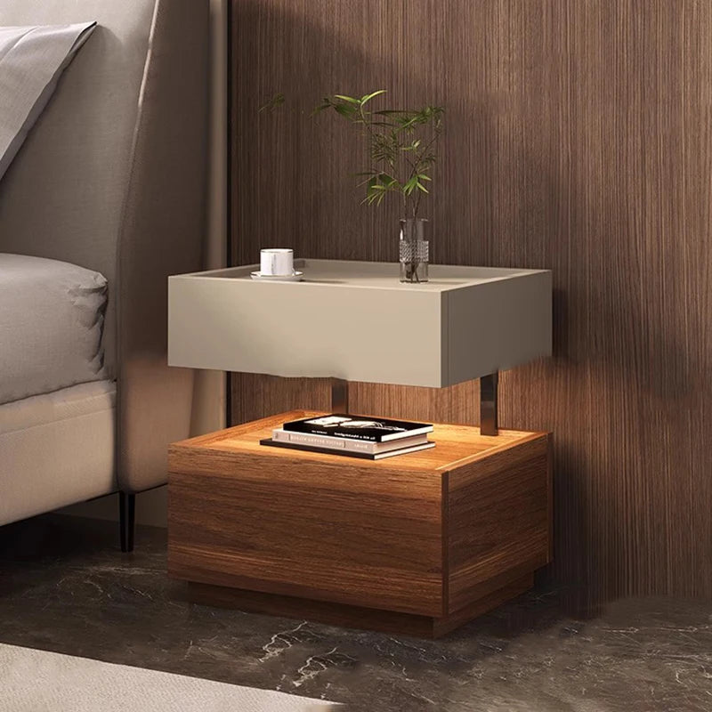 European style bedside table with storage drawer