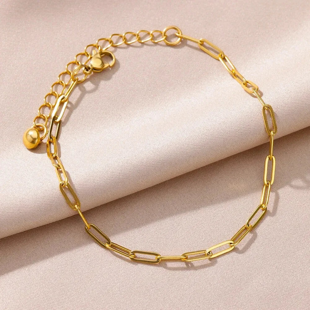 Gold-Tone Pearl and Chain Anklet — product image 4
