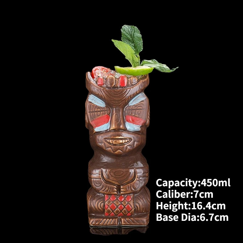 Ceramic Tiki Mug — Hawaiian Cocktail Cup, Bar Gift — product image 49