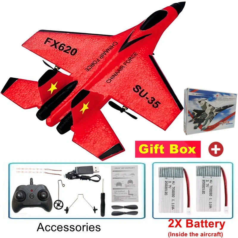 Remote Control Airplane SU35 RC Plane Foam Aircraft with LED Light 2.4G Radio Control EPP Fighter Glider — product image 8
