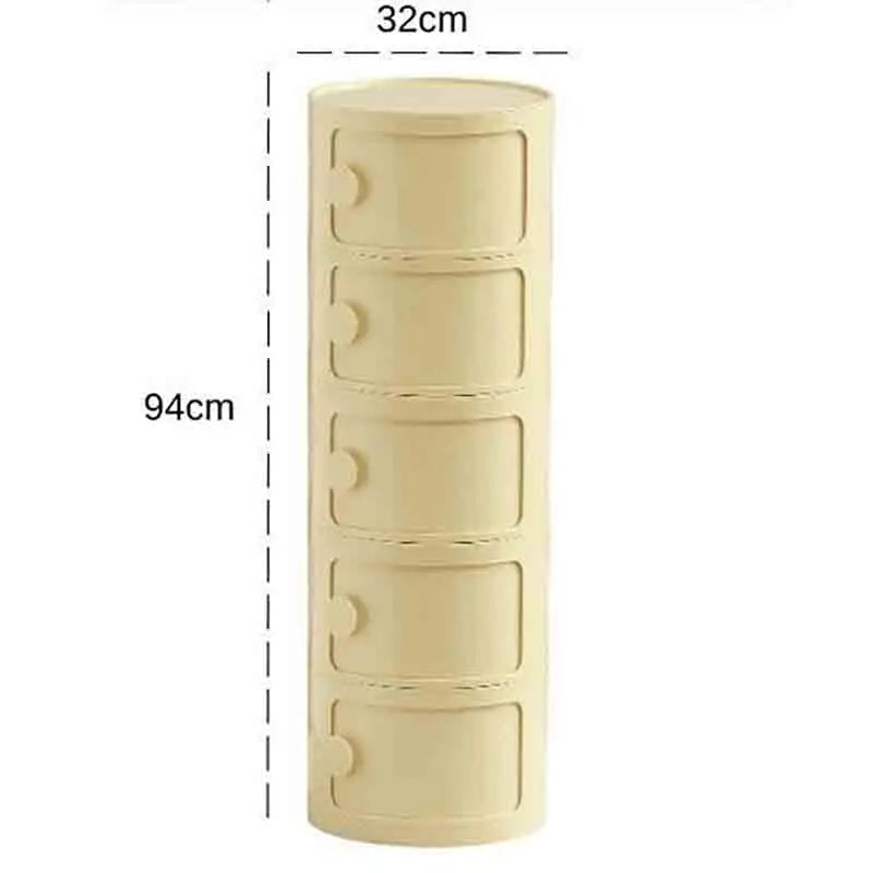 Plastic Nightstand — 5-Drawer Bedside Storage Table — product image 35