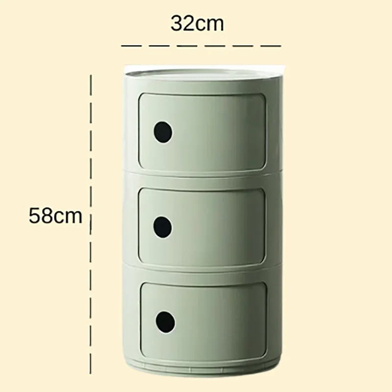 Plastic Nightstand — 5-Drawer Bedside Storage Table — product image 24