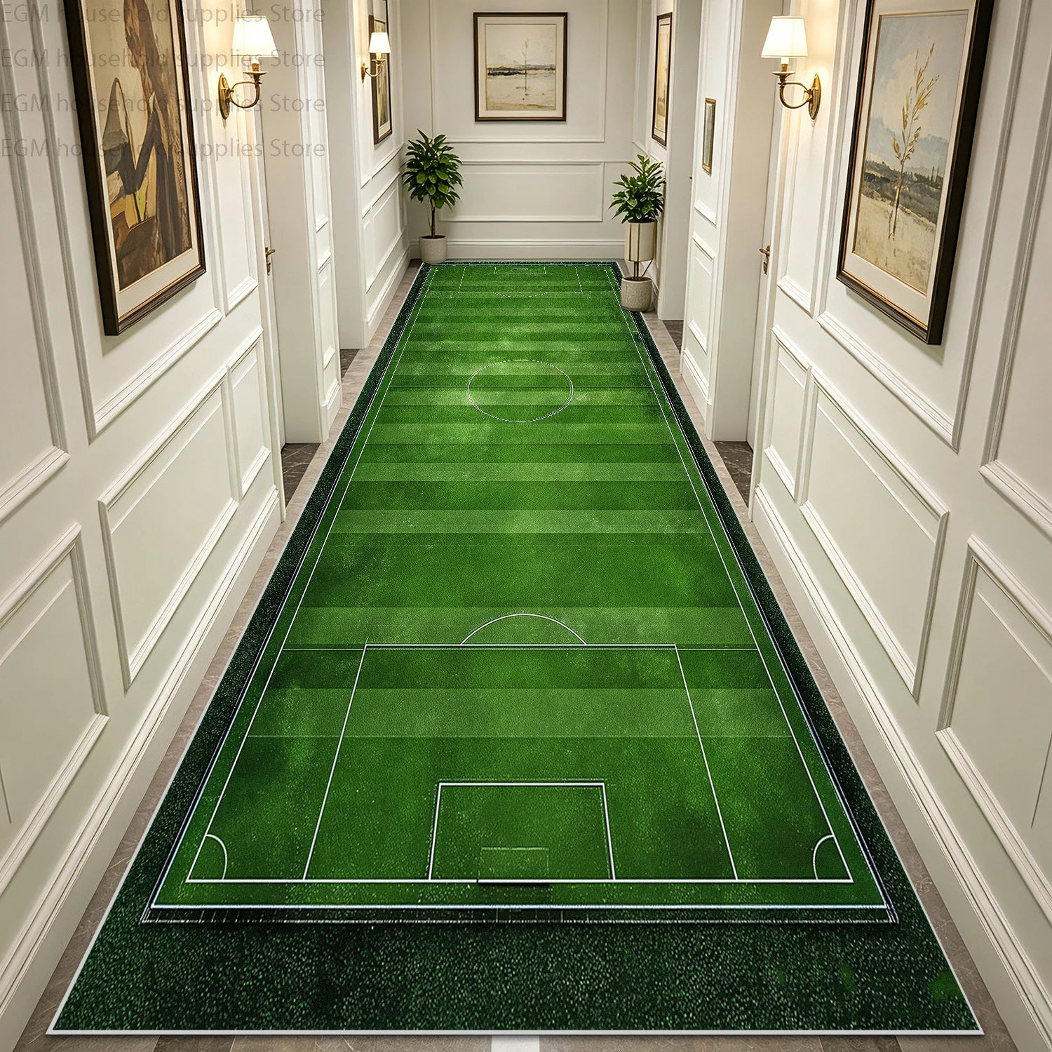 Football Pitch Runner Rug — Washable, Non-Slip Hallway Mat — product image 10