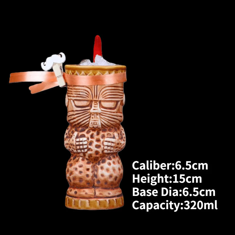Ceramic Tiki Mug — Hawaiian Cocktail Cup, Bar Gift — product image 40
