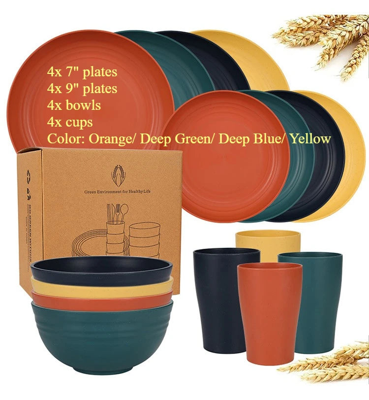 Wheat Straw Tableware Set — Plates, Bowls & Cups — product image 7
