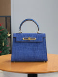Croc-Effect Frosted Handbag — Women's Commuter Tote — product image 5