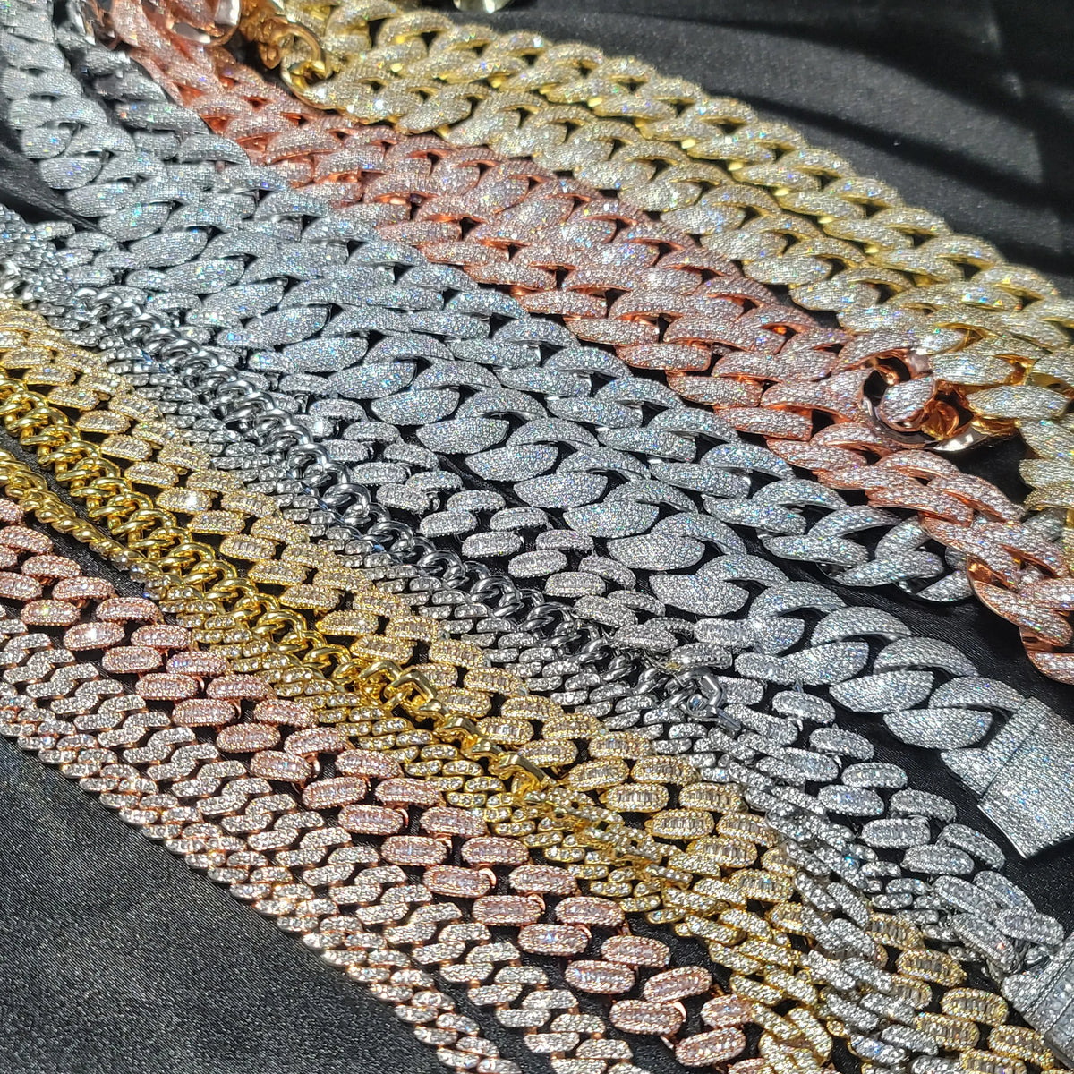 Miami Cuban link chain necklace with stones