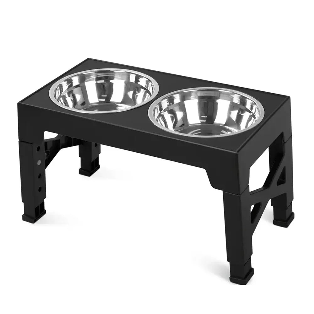 Elevated Dog Bowl Stand — Adjustable Height, Twin Steel Bowls — product image 8