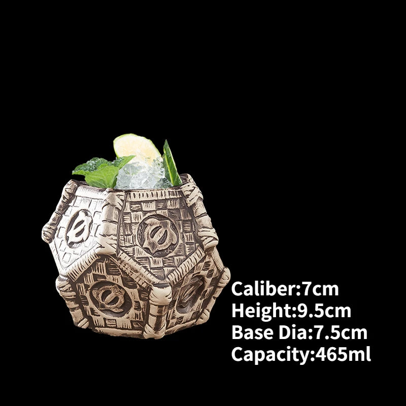 Ceramic Tiki Mug — Hawaiian Cocktail Cup, Bar Gift — product image 25