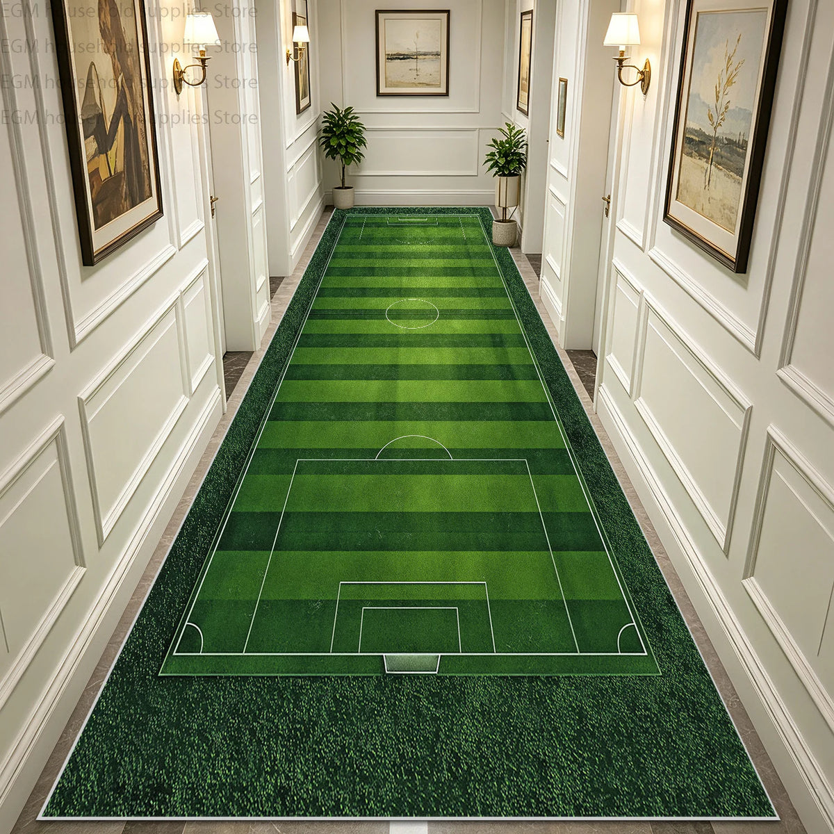 Football Pitch Runner Rug — Washable, Non-Slip Hallway Mat — product image 11