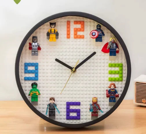 Building Block Figure Wall Clock — Room & Bedroom Decor — product image 12