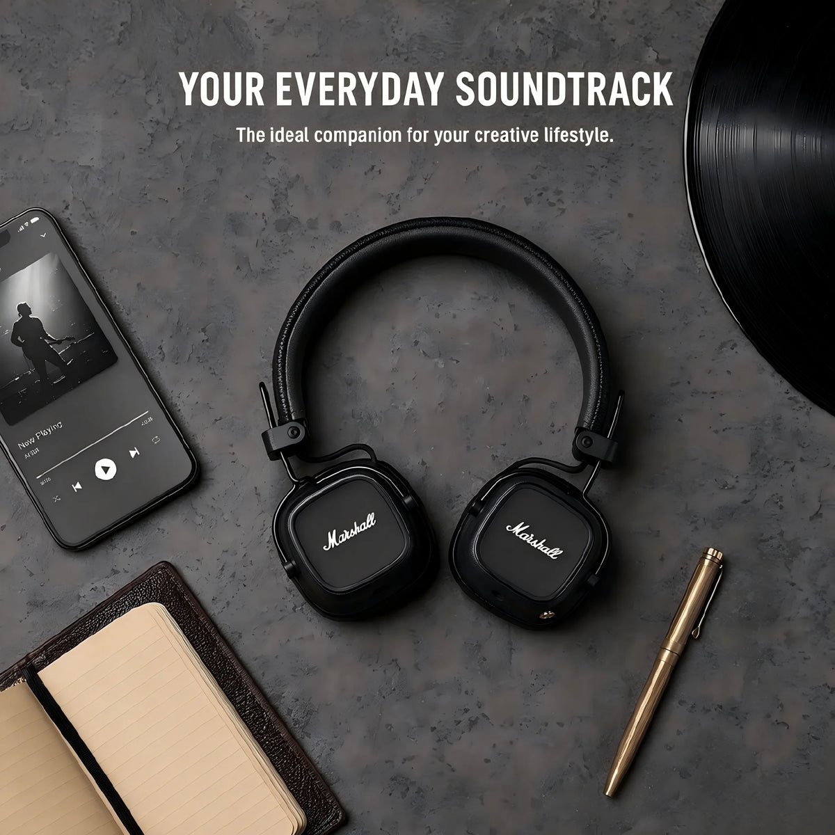 Foldable on-ear Bluetooth headphones