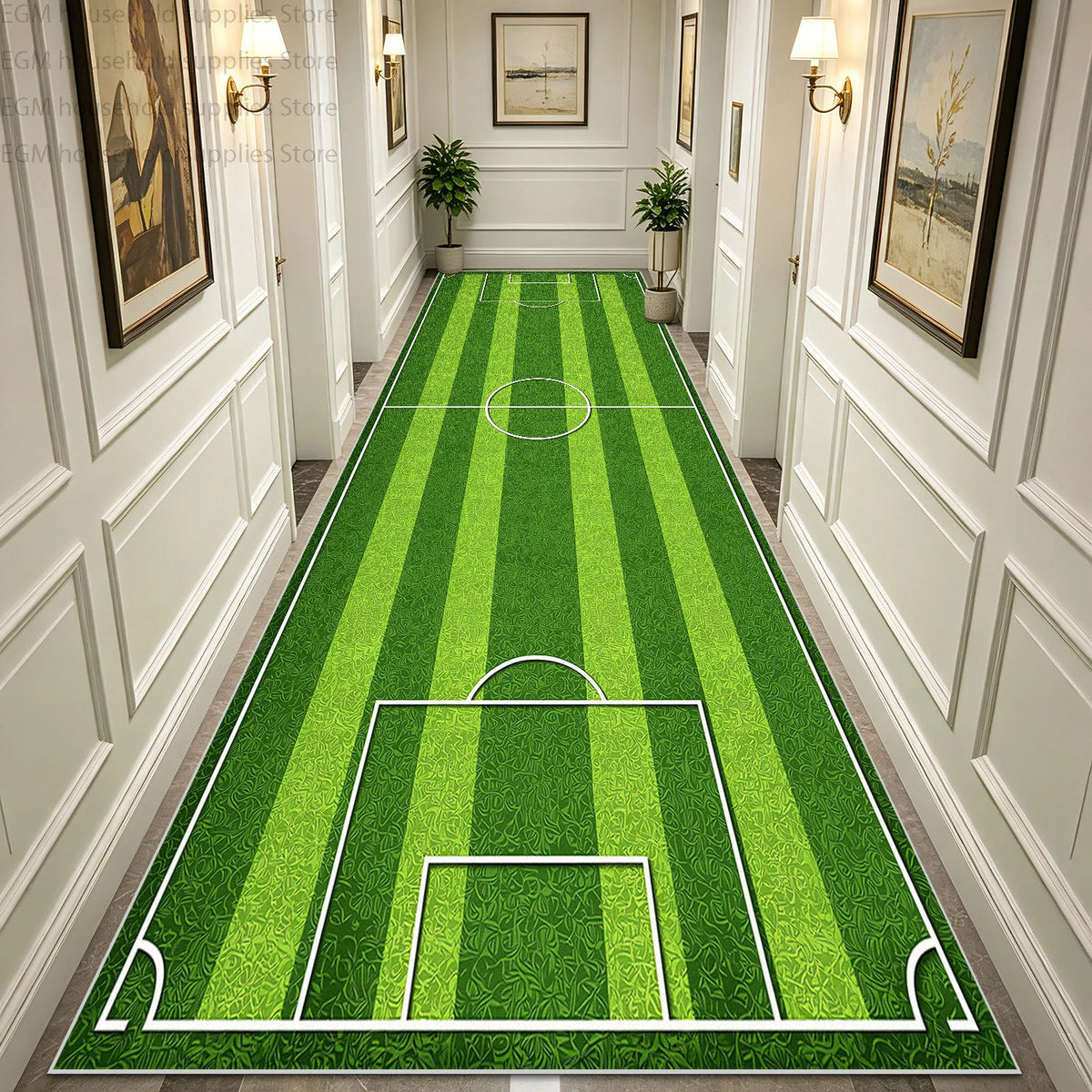 Football Pitch Runner Rug — Washable, Non-Slip Hallway Mat — product image 13
