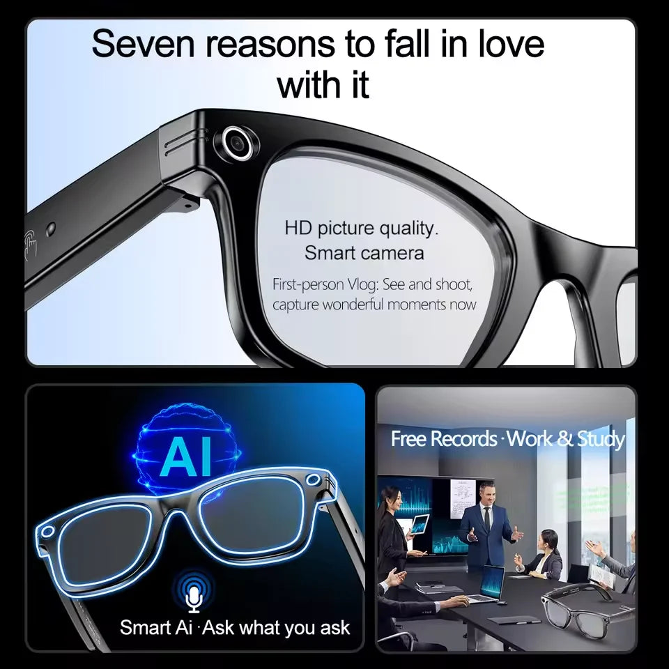Smart AI Camera Glasses — Photo, Video, Calls & Colour-Changing Lenses — product image 3