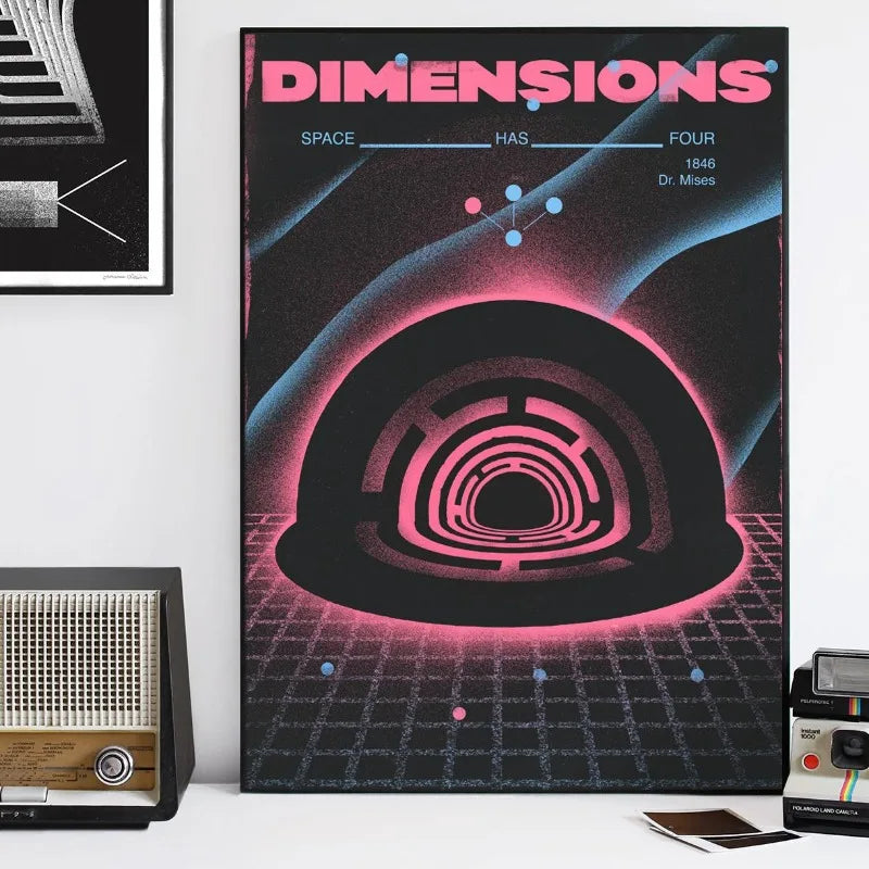 Abstract Futurism Canvas Wall Art — Retro Geometric Print — product image 2