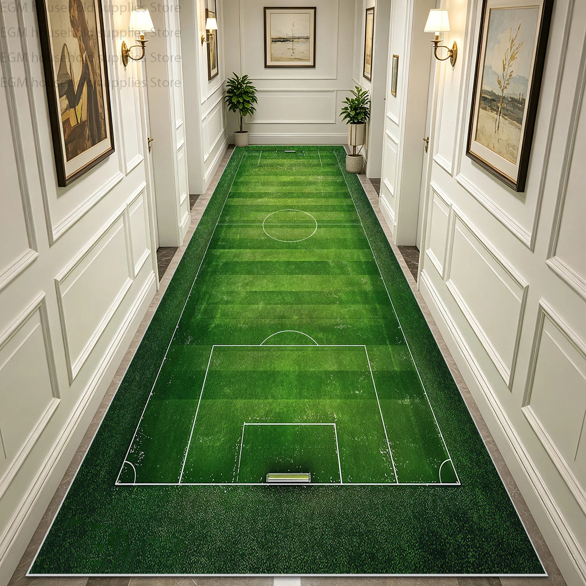 Football Pitch Runner Rug — Washable, Non-Slip Hallway Mat — product image 6