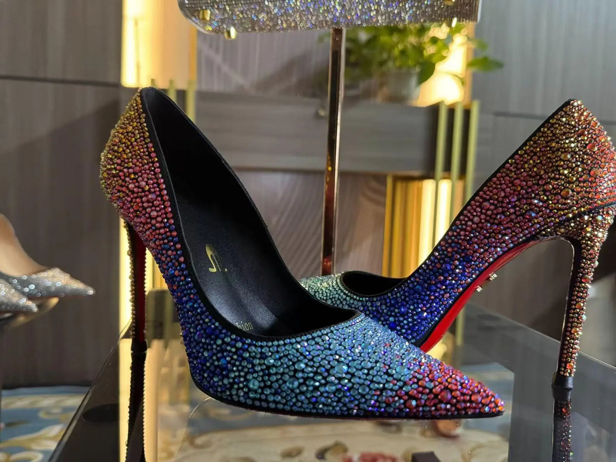 Crystal-Set Pointed Stiletto Pumps — product image 7
