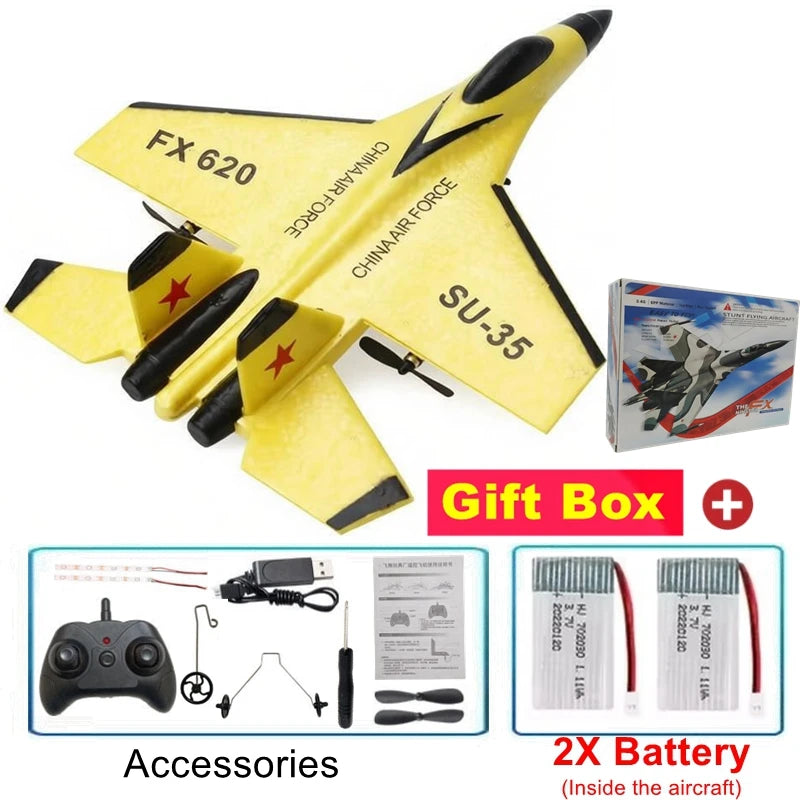 Remote Control Airplane SU35 RC Plane Foam Aircraft with LED Light 2.4G Radio Control EPP Fighter Glider — product image 10