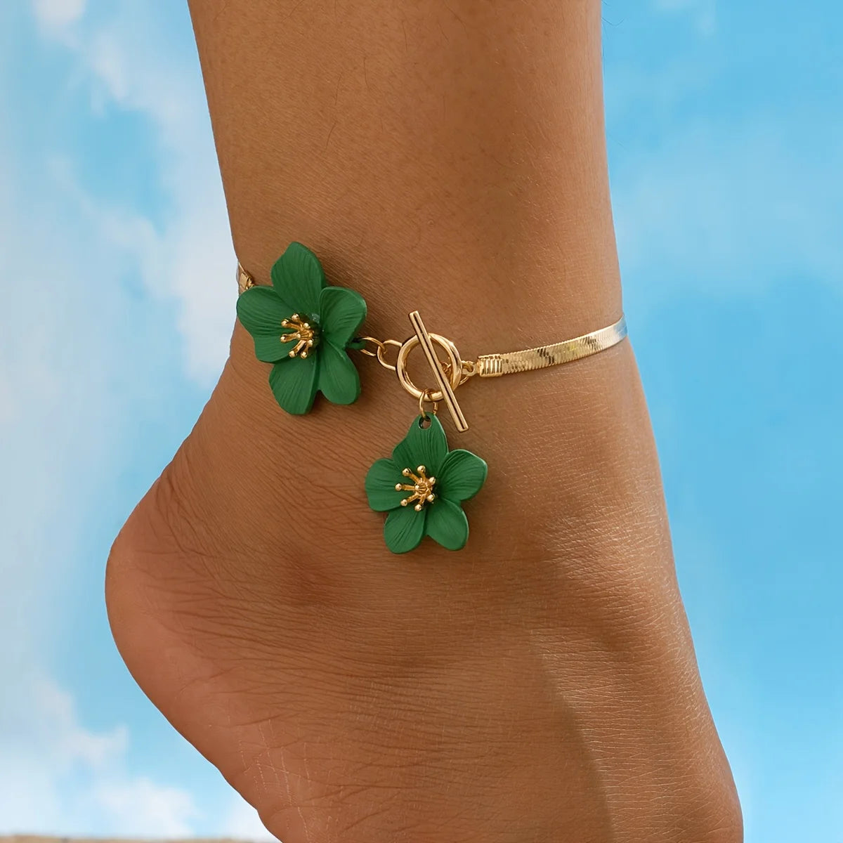 Flower Pendant Anklet — product image 12