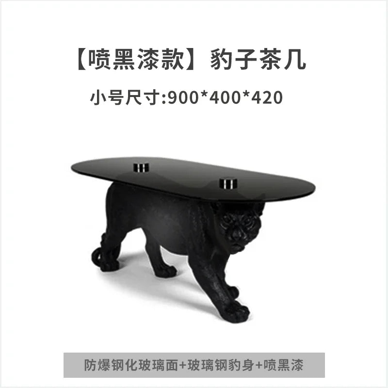 Leopard Resin Sculpture Side Table — Living Room Decor — product image 10