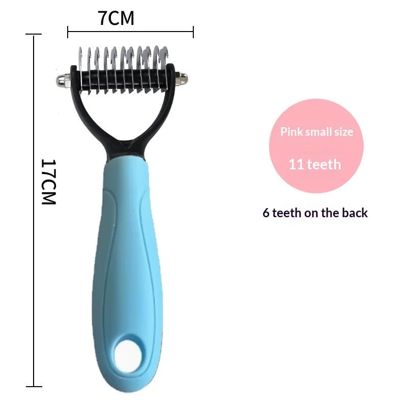 Pet Deshedding Brush — Undercoat Rake for Cats & Dogs, S or L — product image 12