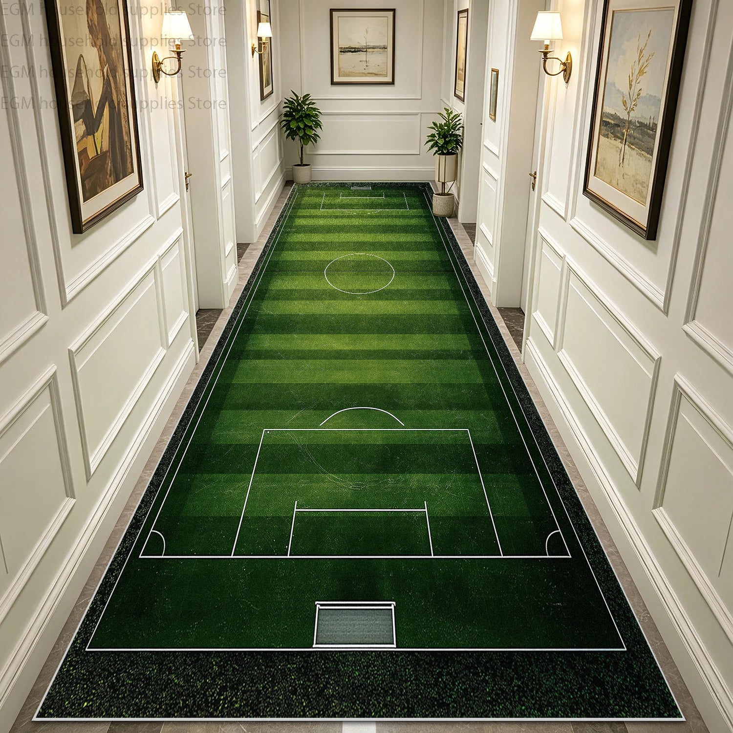 Football Pitch Runner Rug — Washable, Non-Slip Hallway Mat — product image 7