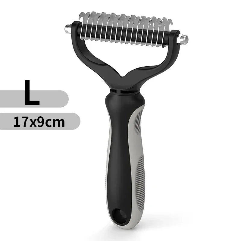 Pet Deshedding Brush — Undercoat Rake for Cats & Dogs, S or L — product image 9