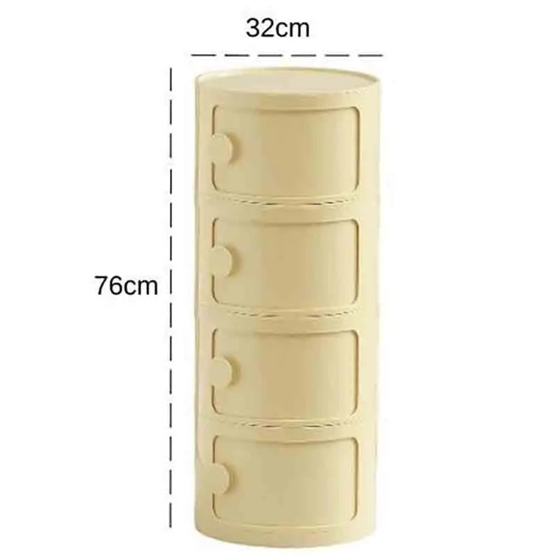 Plastic Nightstand — 5-Drawer Bedside Storage Table — product image 27
