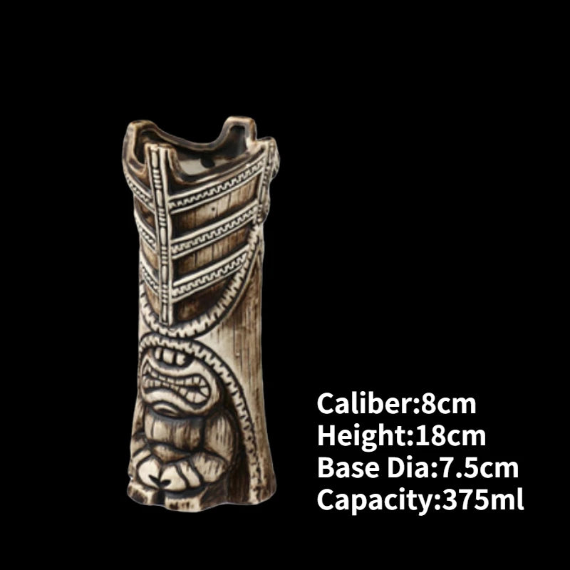 Ceramic Tiki Mug — Hawaiian Cocktail Cup, Bar Gift — product image 7