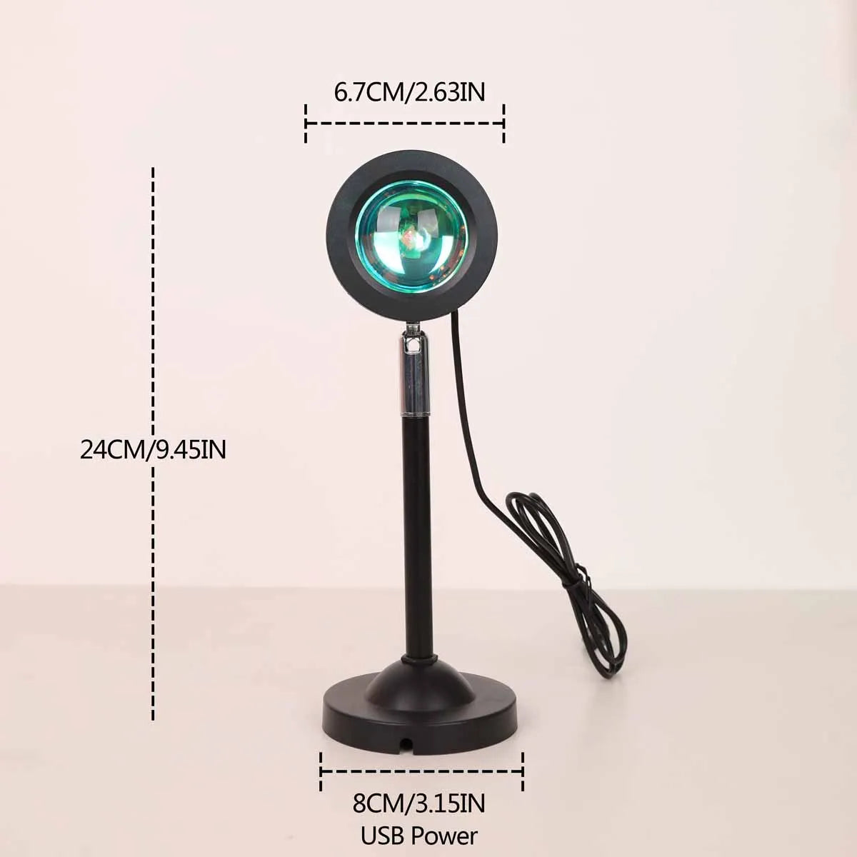 Sunset Projection Light Remote Control 16 Color Ambient Night Light, Bedroom Decoration Background Wall — product image 6