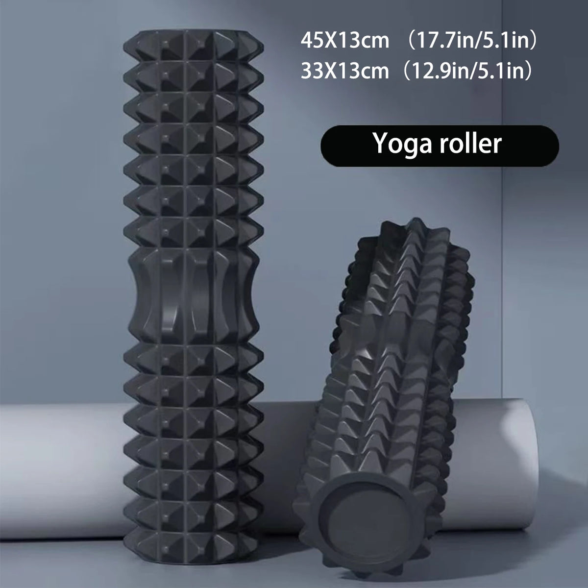 Textured foam roller for muscle recovery and Pilates