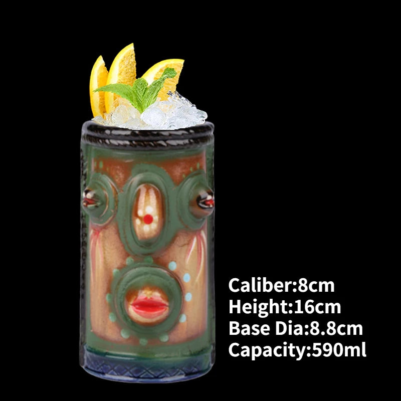 Ceramic Tiki Mug — Hawaiian Cocktail Cup, Bar Gift — product image 9