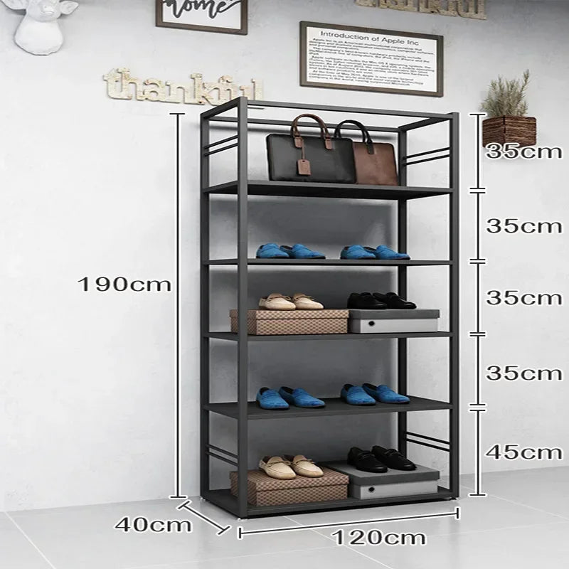 Double-Layer Clothing Display Rack — Metal, Black — product image 13