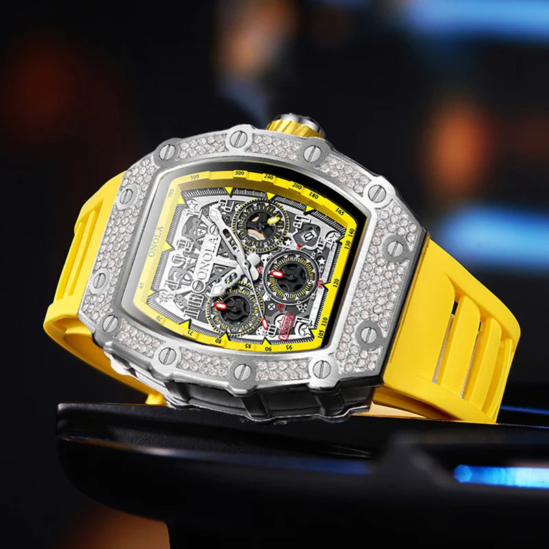 ONOLA Diamond-Set Automatic Watch — Waterproof, Silicone Strap — product image 4