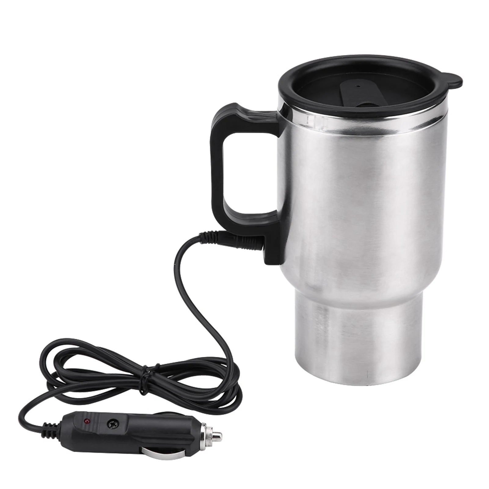 12V stainless steel self-stirring heated travel mug