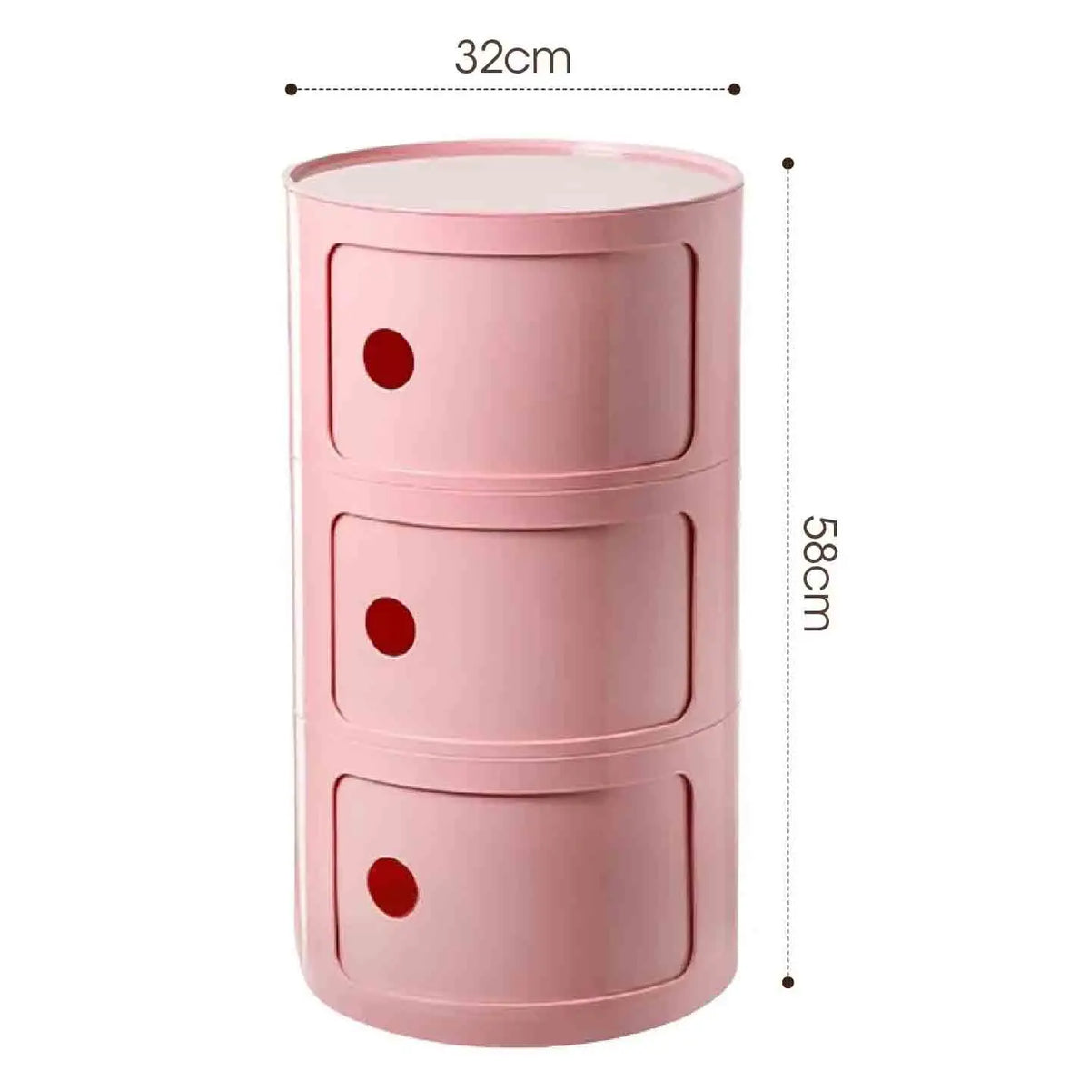 Plastic Nightstand — 5-Drawer Bedside Storage Table — product image 22