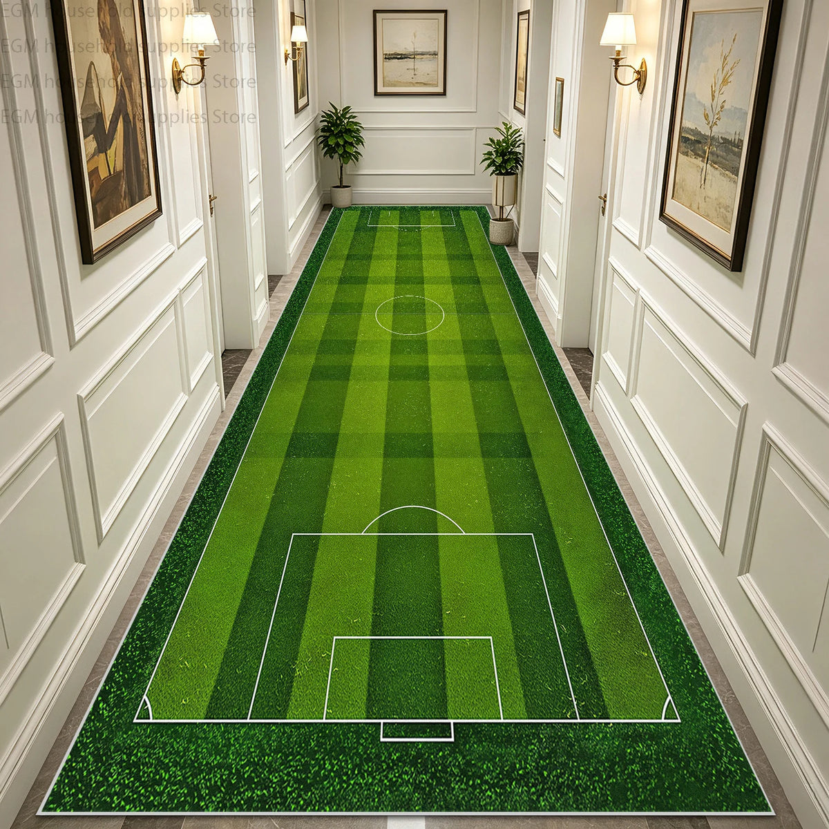 Football Pitch Runner Rug — Washable, Non-Slip Hallway Mat — product image 12