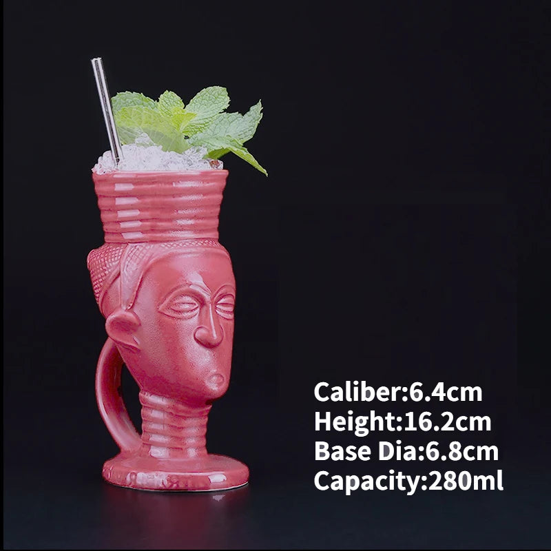 Ceramic Tiki Mug — Hawaiian Cocktail Cup, Bar Gift — product image 45